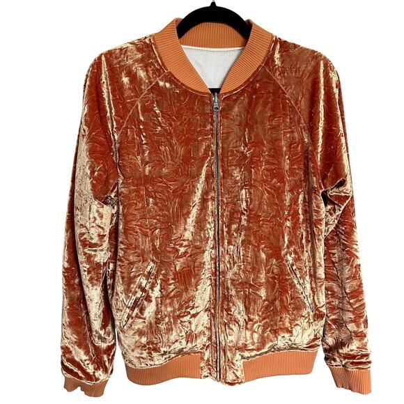 Opening Ceremony Reversible Silk Velvet Bomber Jacket S - Picture 5 of 8